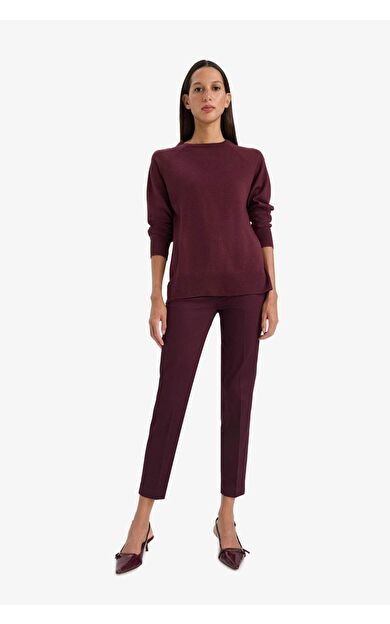 Sigaret Normal Bel Düz Paça Saten Pantolon