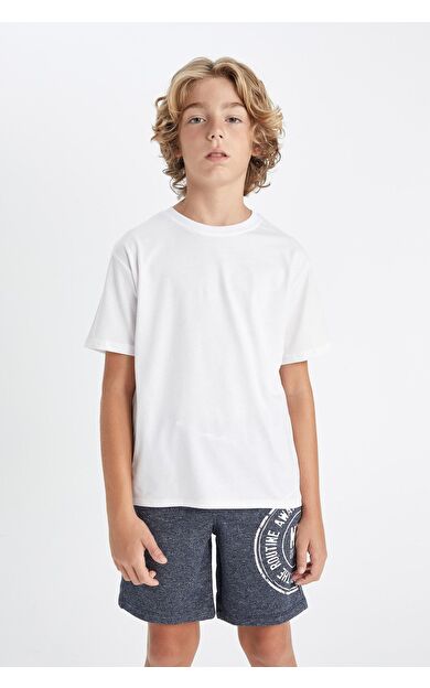 DeFacto DeFactoFit Erkek Çocuk Regular Fit Bisiklet Yaka Kısa Kollu Tişört K1687A624AUWT34
