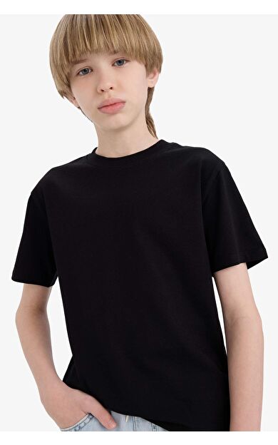 DeFacto Erkek Çocuk Regular Fit Bisiklet Yaka Kısa Kollu Tişört K1687A625AUBK81