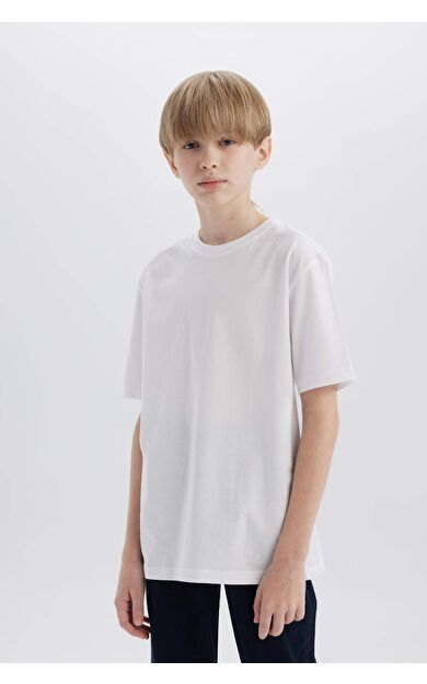 DeFacto Erkek Çocuk Regular Fit Bisiklet Yaka Kısa Kollu Tişört K1687A625SMWT34