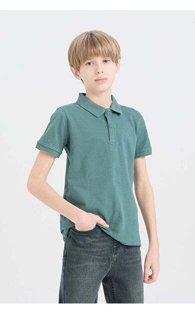 DeFacto Erkek Çocuk Basic Düz Pike Kısa Kollu Polo Tişört K1689A625SMGN469