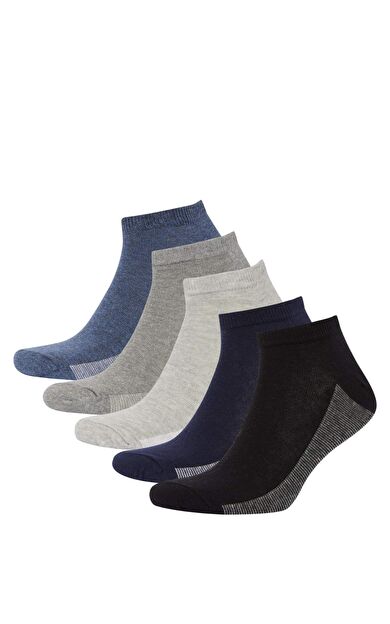 DeFacto Erkek 5'li Pamuklu Patik Çorap Çok Renkli K4582AZNSKR1