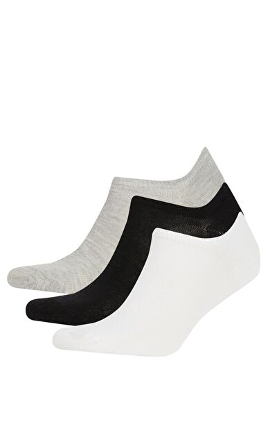 DeFacto Erkek Pamuklu 3'lü Sneaker Çorabı Çok Renkli