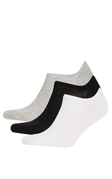 DeFacto Erkek Pamuklu 3'lü Sneaker Çorabı Çok Renkli