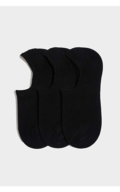 DeFacto Erkek Basic 3'lü Babet Çorabı Siyah