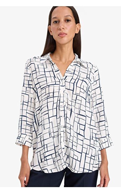 DeFacto Regular Fit Kareli Uzun Kollu Gömlek K6402AZ25SPWT32