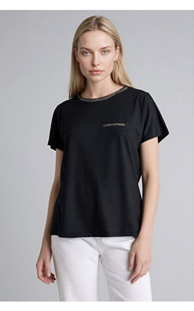 Bisiklet Yaka Kısa Kollu Tişört