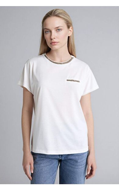 Bisiklet Yaka Kısa Kollu Tişört