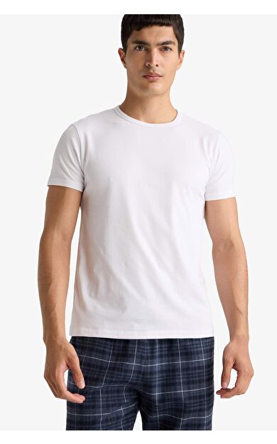 DeFacto Slim Fit Dar Kesim Bisiklet Yaka Üst L4885AZ25AUWT34