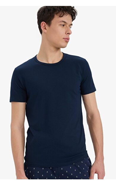 DeFacto Slim Fit Dar Kesim Bisiklet Yaka Üst L4885AZ25SPNV135