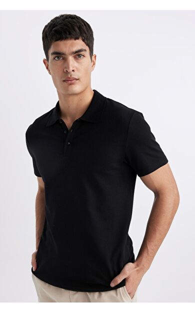 DeFacto Slim Fit Basic Polo Tişört M6609AZ24SPBK81