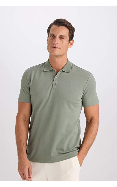 DeFacto Slim Fit Dar Kesim Basic Düz Kısa Kollu Polo Tişört M6609AZ25SPGN460