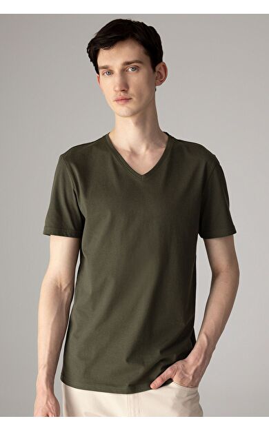 DeFacto Slim Fit V Yaka Basic Kısa Kollu Tişört M7668AZ24SPKH244