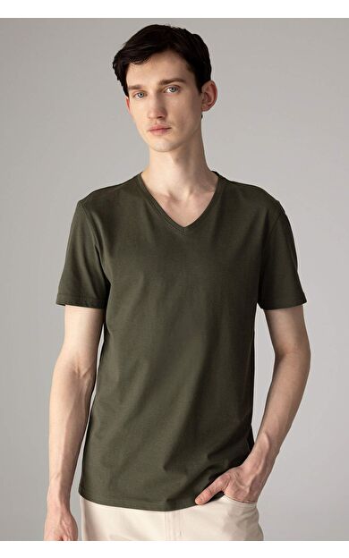 DeFacto Slim Fit V Yaka Basic Kısa Kollu Tişört M7668AZ24SPKH244
