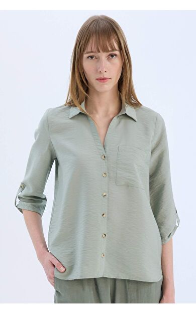 DeFacto Regular Fit Gömlek Yaka Uzun Kollu Gömlek M9407AZ25SPGN1102