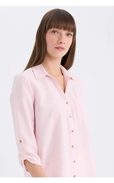 Regular Fit Basic Düz Uzun Kollu Gömlek M9407AZ25SPPN688