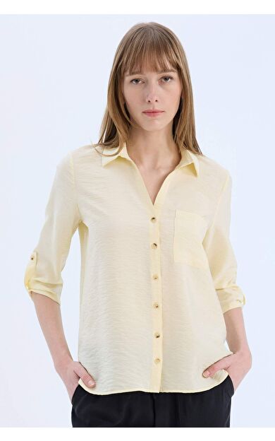 Regular Fit Gömlek Yaka Uzun Kollu Gömlek M9407AZ25SPYL496