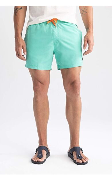 DeFacto Basic Kısa Boy Deniz Şortu Yeşil