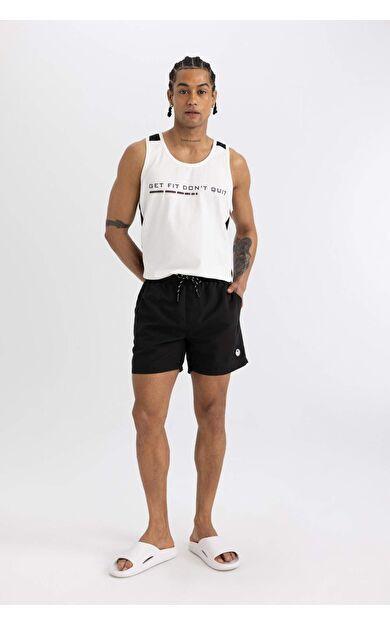 DeFacto File Astarlı Kısa Boy Deniz Şortu N0131AZ24HSBK27