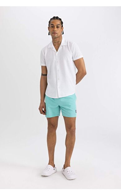 DeFactoFit File Astarlı Kısa Boy Deniz Şortu N0131AZ24HSGN1101