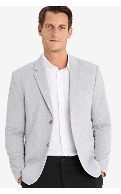 Slim Fit Dar Kesim Astarlı Blazer Ceket