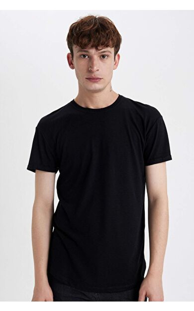 DeFacto Long Muscle Fit Bisiklet Yaka Kısa Kollu Tişört