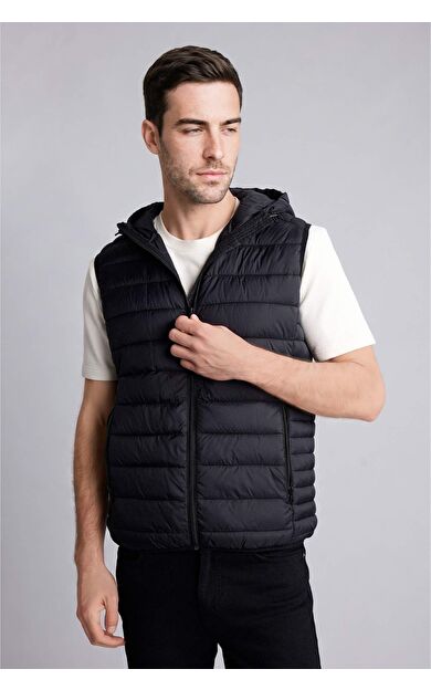 DeFacto Su İtici Slim Fit Kapüşonlu Yelek