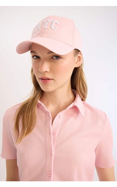 Kadın Nakış Pamuklu Cap Şapka