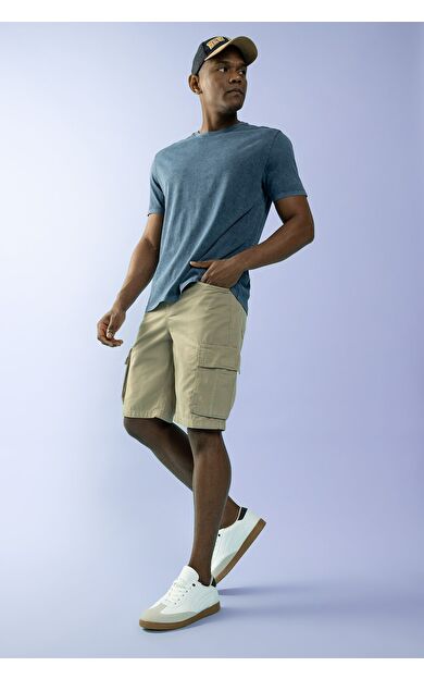 DeFacto Regular Fit Kargo Cepli Bermuda Şort