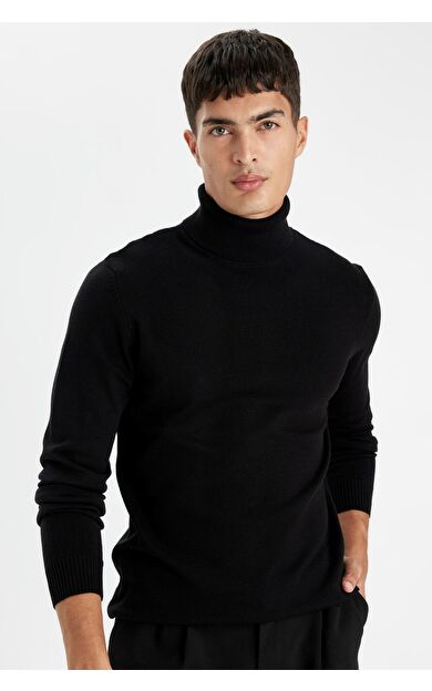DeFacto Slim Fit Balıkçı Yaka Kazak R1124AZ24WNBK27