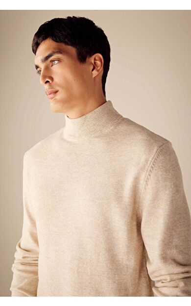 DeFacto Slim Fit Balıkçı Yaka Triko Kazak R1127AZ23WNBG300