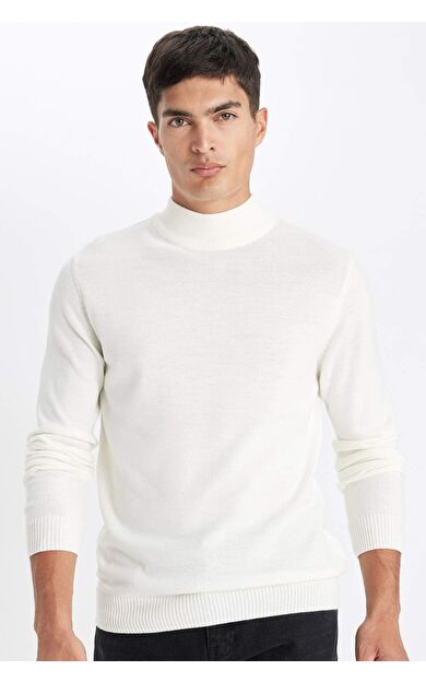 DeFactoFit Slim Fit Balıkçı Yaka Kazak R1127AZ24WNER100