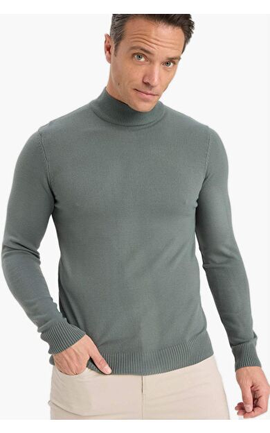 DeFacto Slim Fit Dar Kesim Balıkçı Yaka Triko Kazak R1127AZ25WNKH412