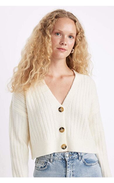 Regular Fit V Yaka Triko Hırka