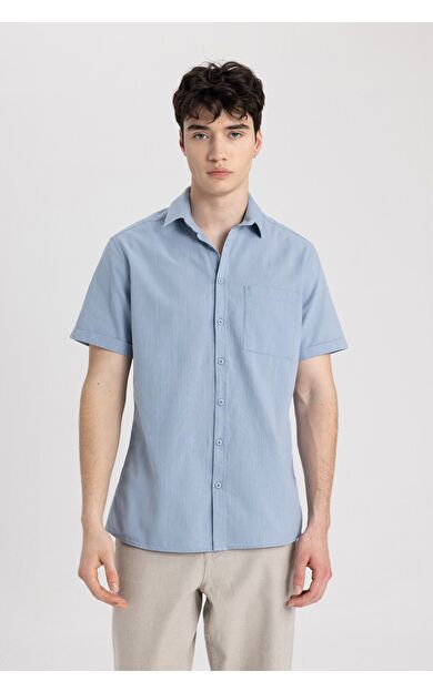 DeFacto Slim Fit Polo Yaka Kısa Kollu Gömlek R1706AZ24SMBE177
