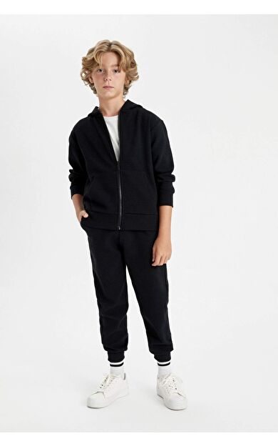 DeFactoFit Erkek Çocuk Siyah Okul Eşofman Altı R5970A624AUBK81