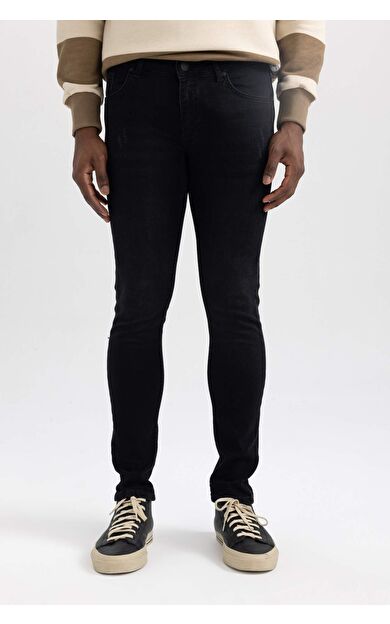 DeFacto Carlo Skinny Fit Ekstra Dar Kalıp Normal Bel Ekstra Dar Paça Jean Pantolon S2285AZ23AUNM40