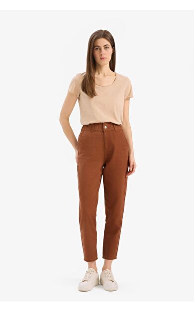 DeFacto Paperbag Gabardin Kumaş Pantolon Cepli Standart Paça S2790AZ25SPBN349