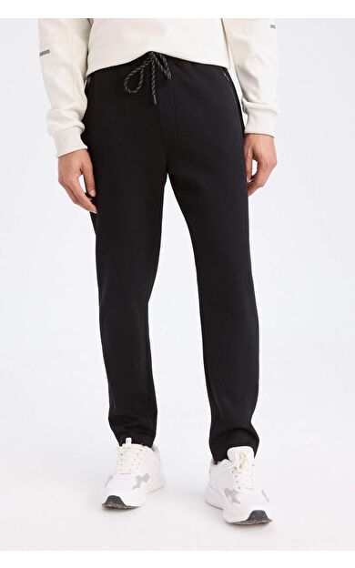DeFactoFit Slim Fit Jogger Eşofman Altı Dar Kesim Fermuarlı Basic Düz Standart Paça
