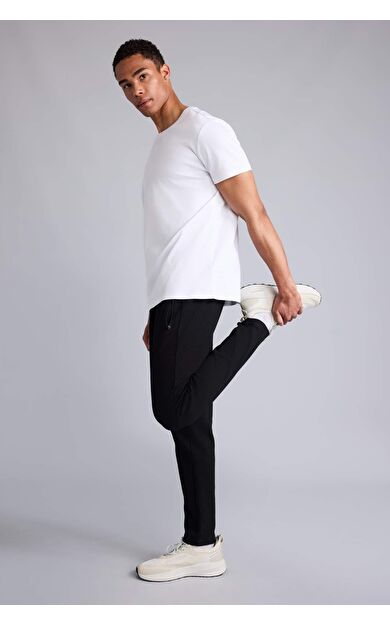 DeFacto Slim Fit Fermuarlı Basic Standart Paça Sporcu İnce Jogger Eşofman Altı