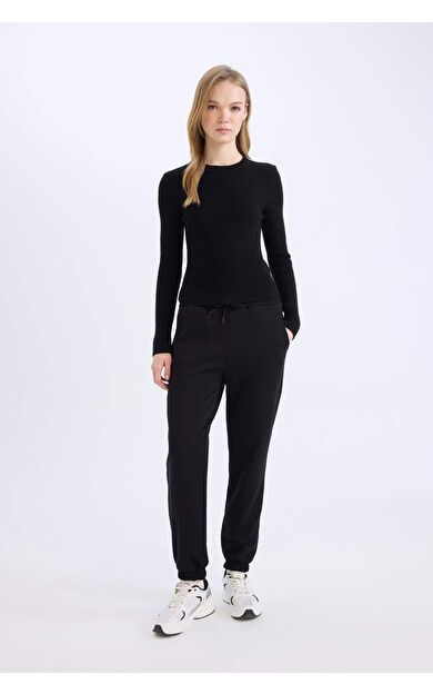 DeFacto Jogger Esnek Bantlı Paça Uzun Boy Kalın Kumaş Pantolon S7370AZ25SPBK81