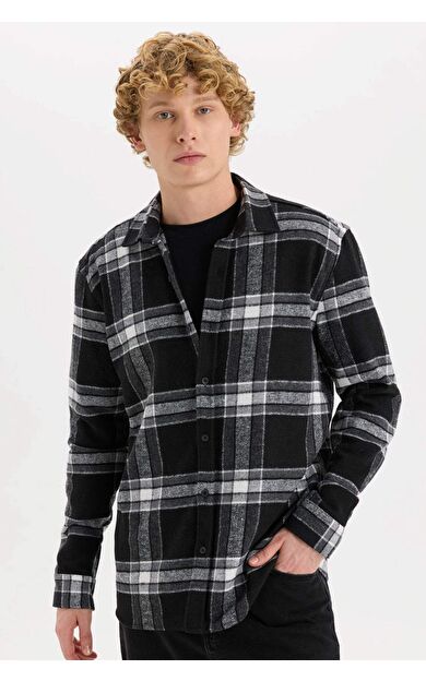 DeFacto Regular Fit Kareli Oduncu Uzun Kollu Gömlek S9275AZ24AUAR176