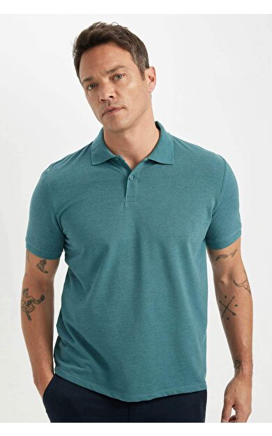 DeFactoFit Regular Fit Kısa Kollu Polo Tişört T0126AZ24SMGN932