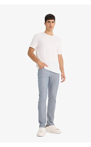 DeFacto Yazlık Chino Kanvas Pantolon Slim Fit Dar Kesim Cepli Dar Paça T1055AZ25SPIN87