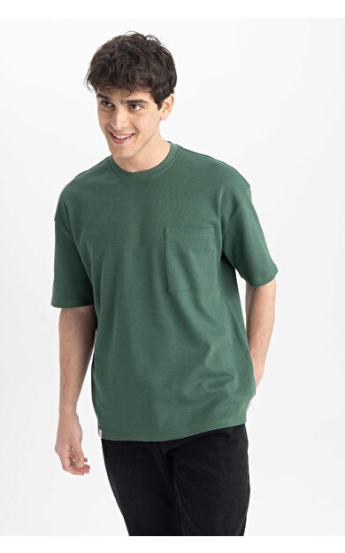 DeFacto Oversize Fit Bisiklet Yaka %100 Pamuk Premium Tişört