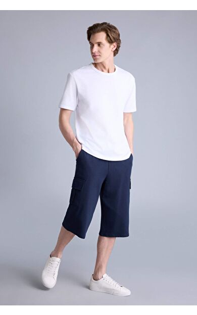 DeFacto Relax Fıt Sweatshirt Kumaşı Uzun Şort