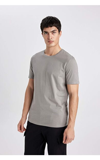 DeFactoFit Regular Fit Bisiklet Yaka Kısa Kollu Tişört T5014AZ24SPGR90