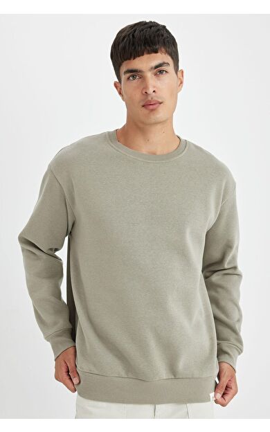 DeFacto DeFactoFit Oversize Fit Bisiklet Yaka Kalın Sweatshirt T5139AZ24AUKH454