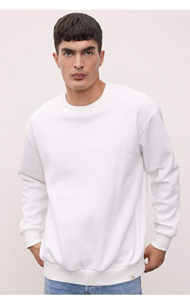 DeFacto DeFactoFit Oversize Fit Bisiklet Yaka Kalın Sweatshirt T5139AZ24AUWT32