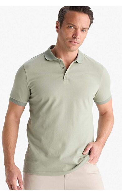 DeFacto Slim Fit Dar Kesim Kısa Kollu Basic Düz Polo Tişört T5259AZ25SMKH434